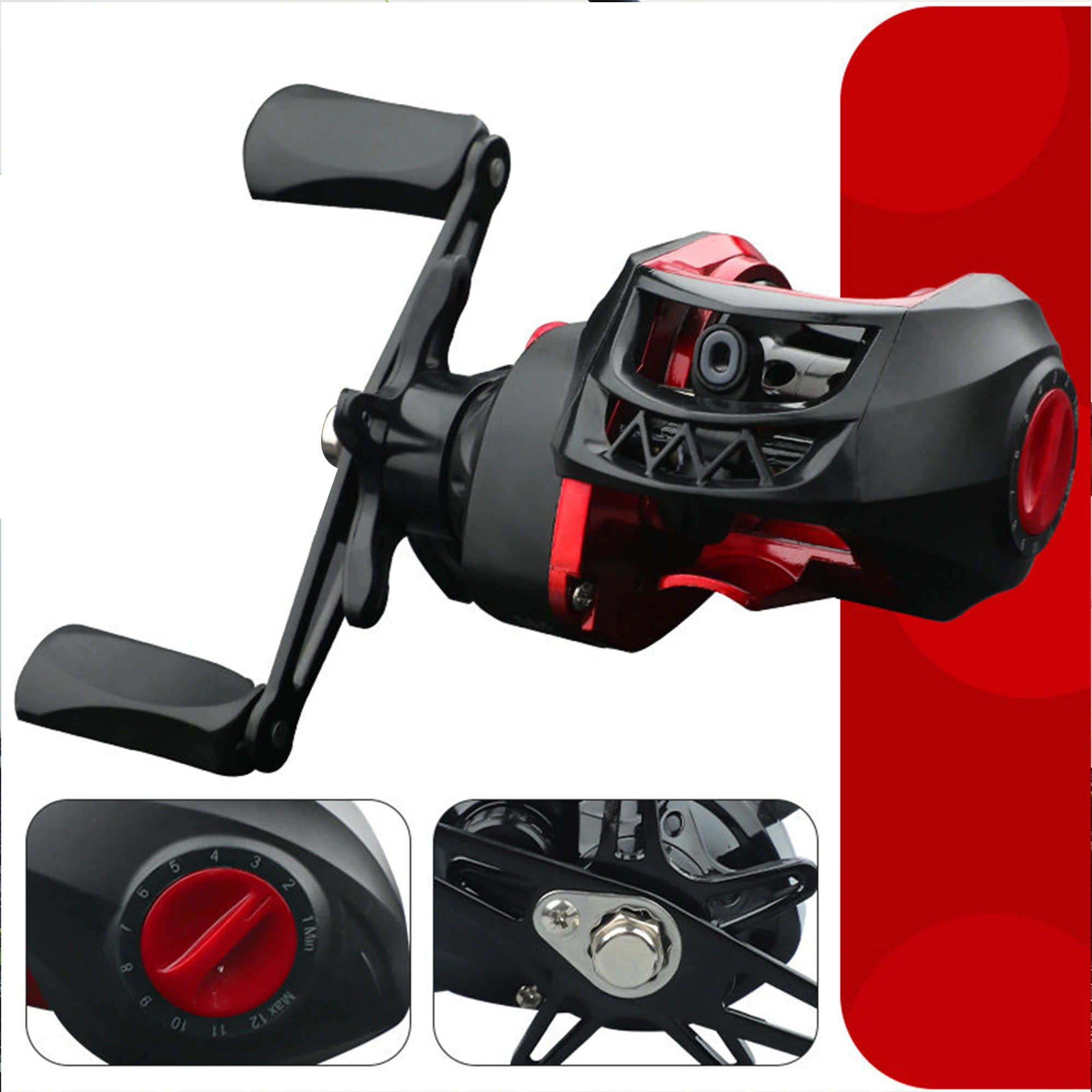 B & R Baitcasting Fishing Reel (Right hand)