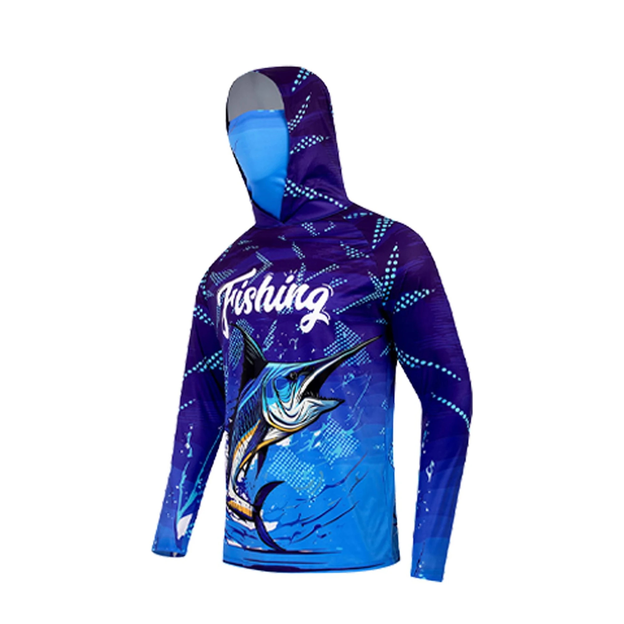 Men’s Hooded Fishing Shirt Quick Dry Breathable Face Cover (3)