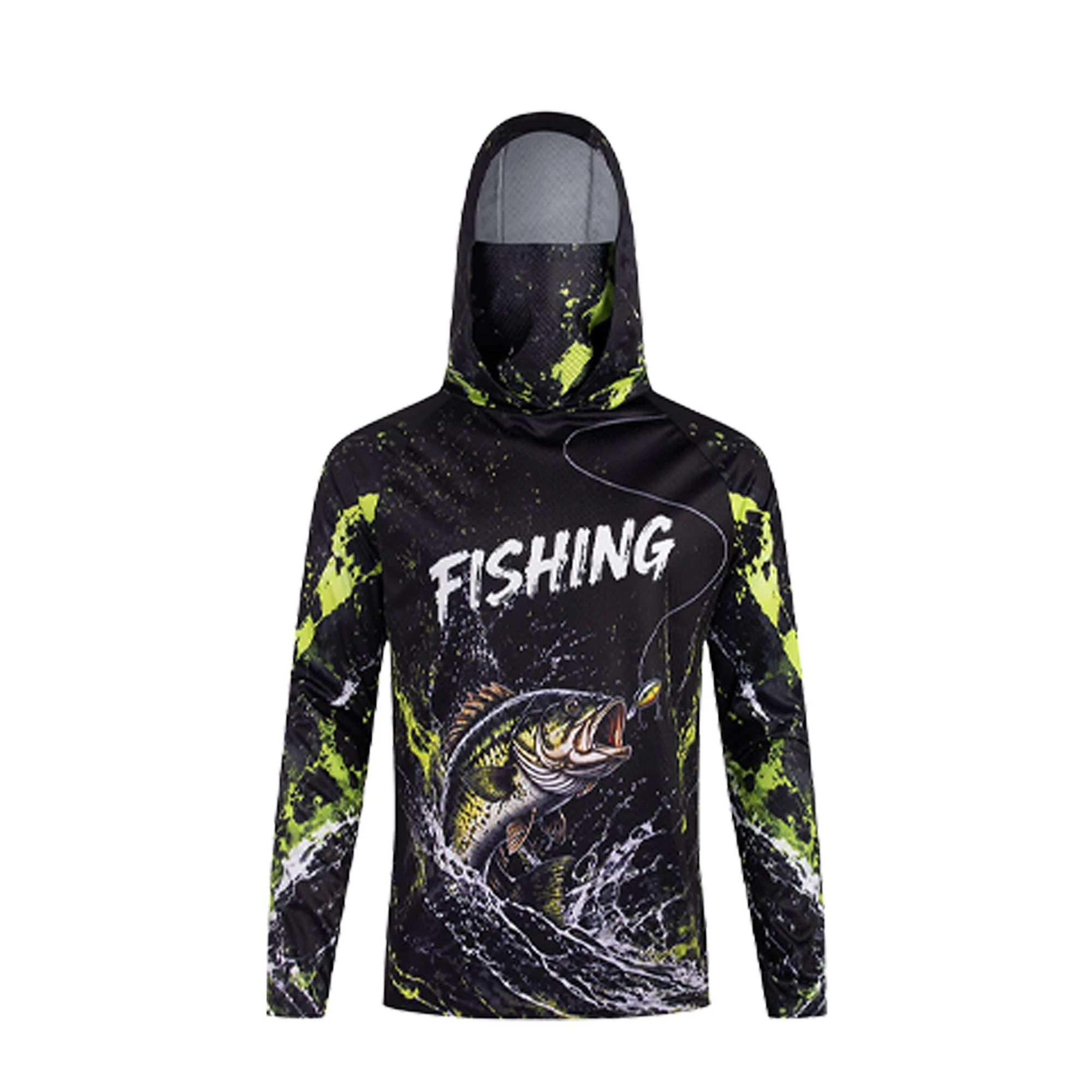 Men’s Hooded Fishing Shirt Quick Dry Breathable Face Cover (6)