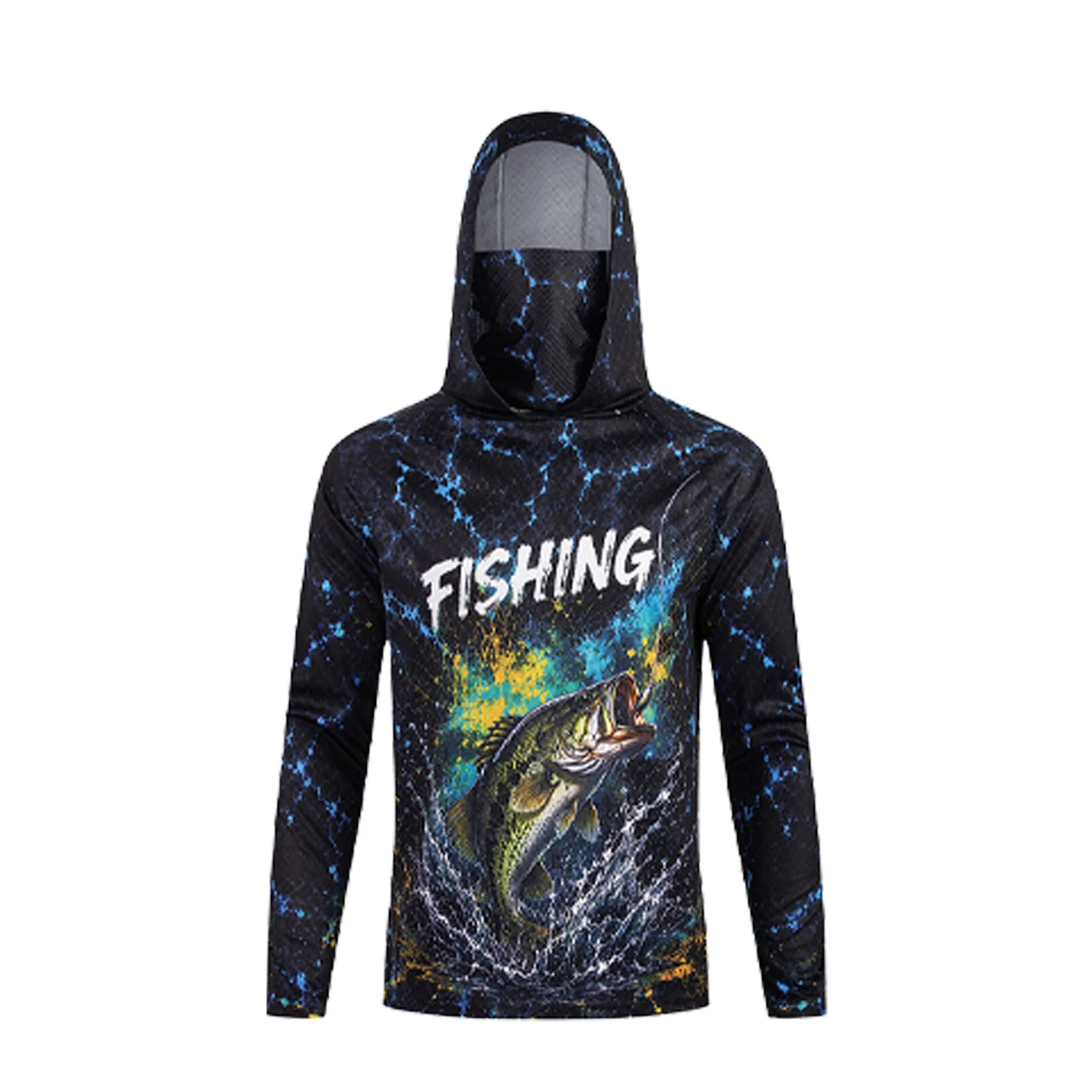 Men’s Hooded Fishing Shirt Quick Dry Breathable Face Cover (7)