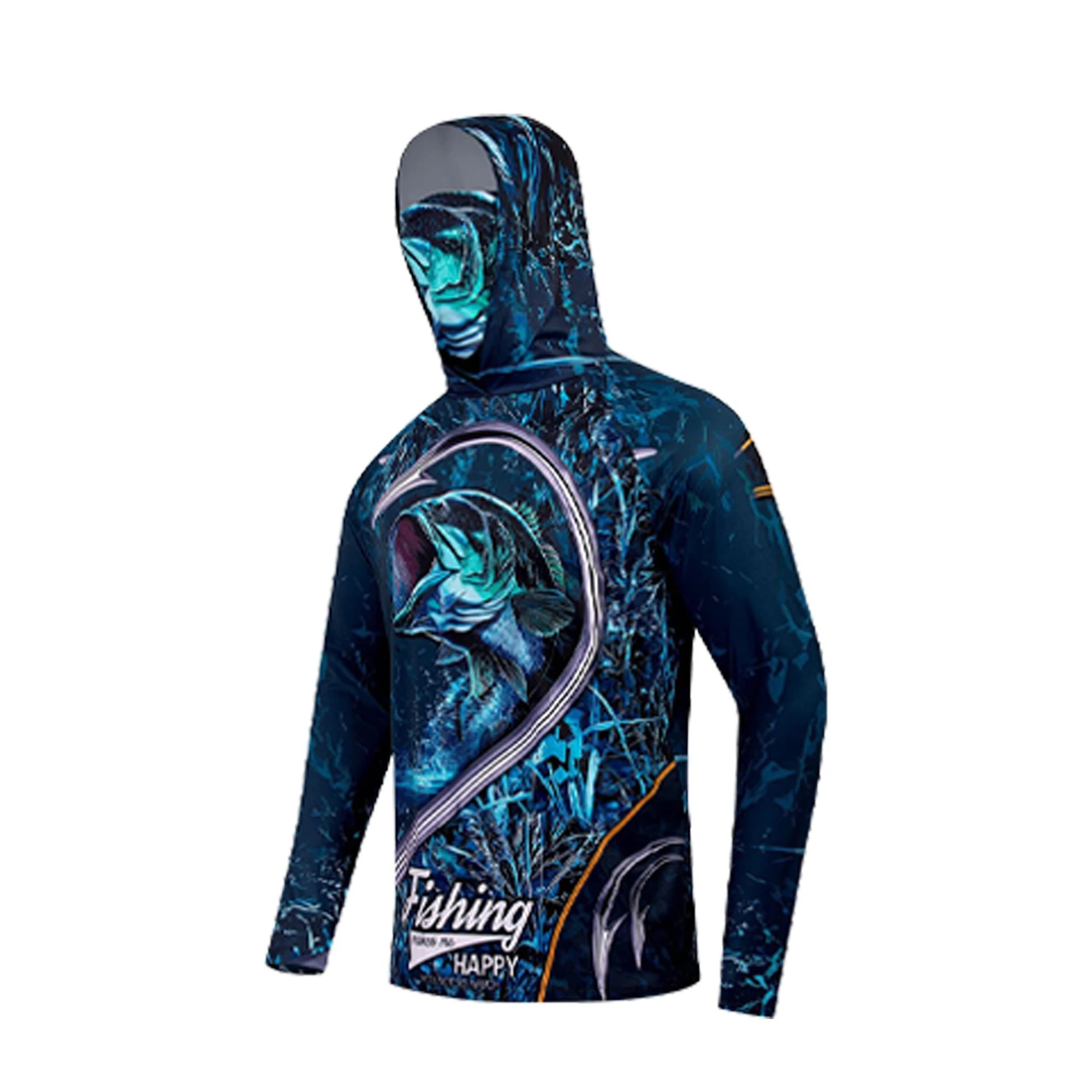 Men’s Hooded Fishing Shirt Quick Dry Breathable Face Cover (8)
