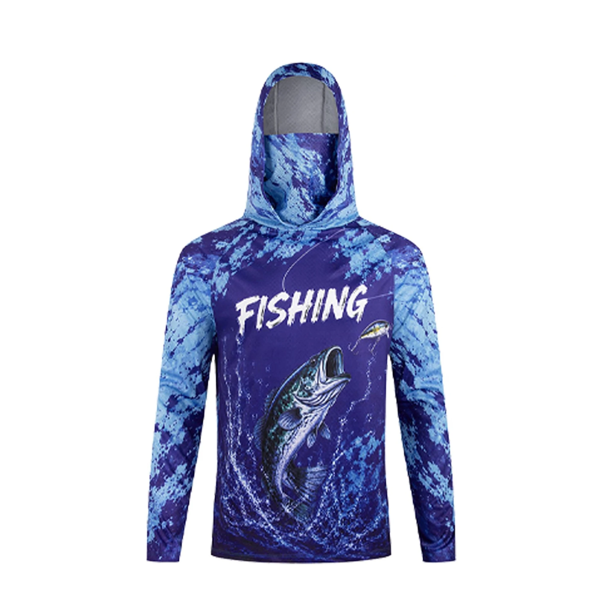 Men’s Hooded Fishing Shirt Quick Dry Breathable Face Cover (9)