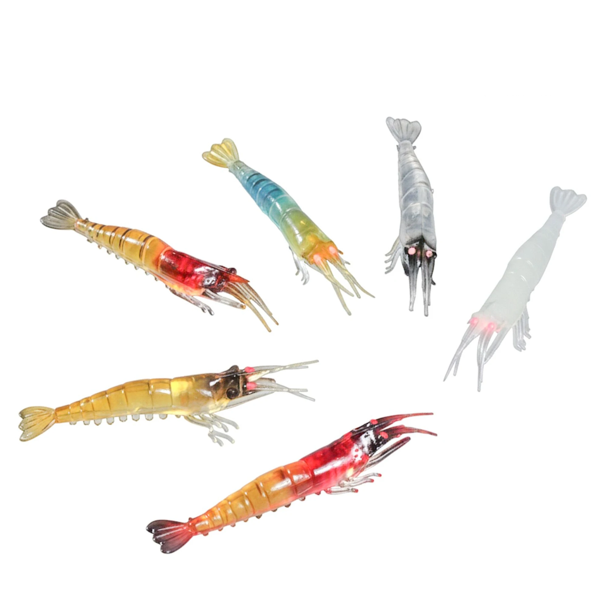 Soft Shrimp Lure Luminous Fake Shrimp Bait without hook